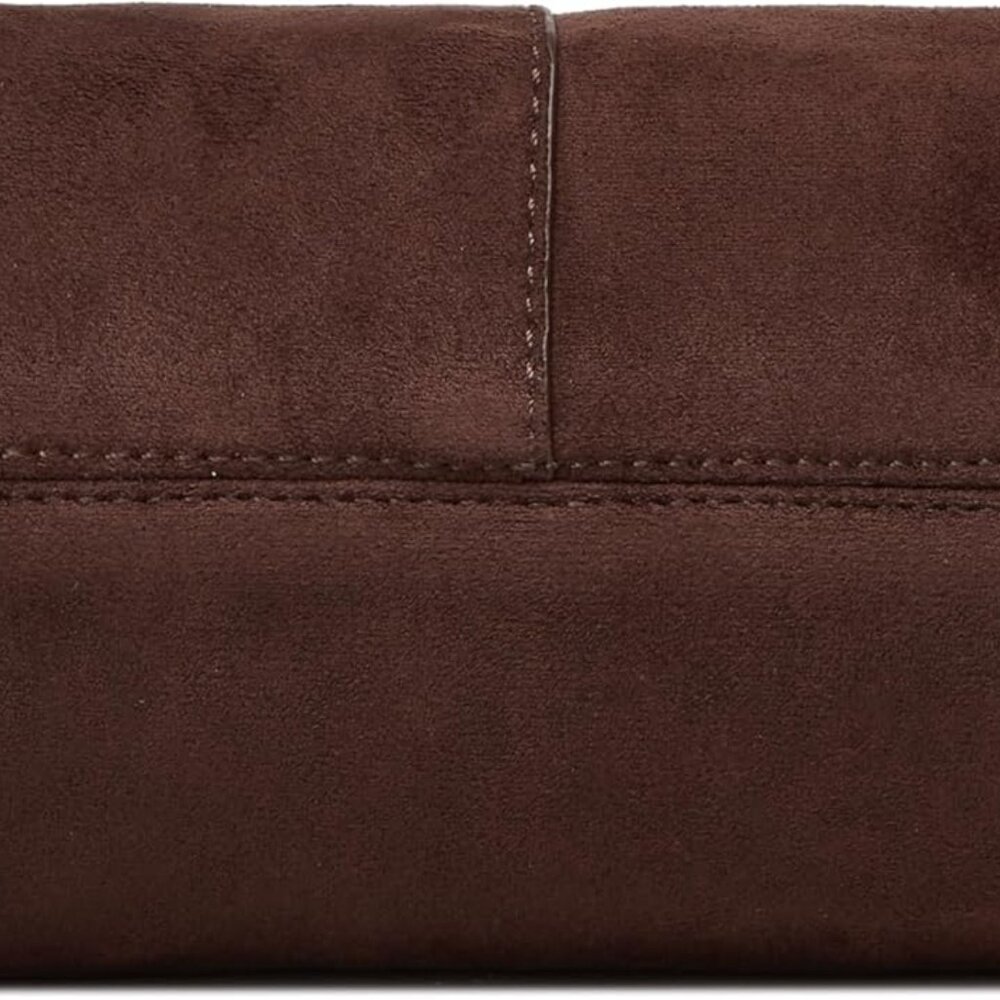 Suede Crescent Tote Bags for Women Vintage Shoulder Bag Brown Suede Handbag Casu - Picture 4 of 7
